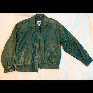 BP. Nordstrom Dark Green Leather Jacket